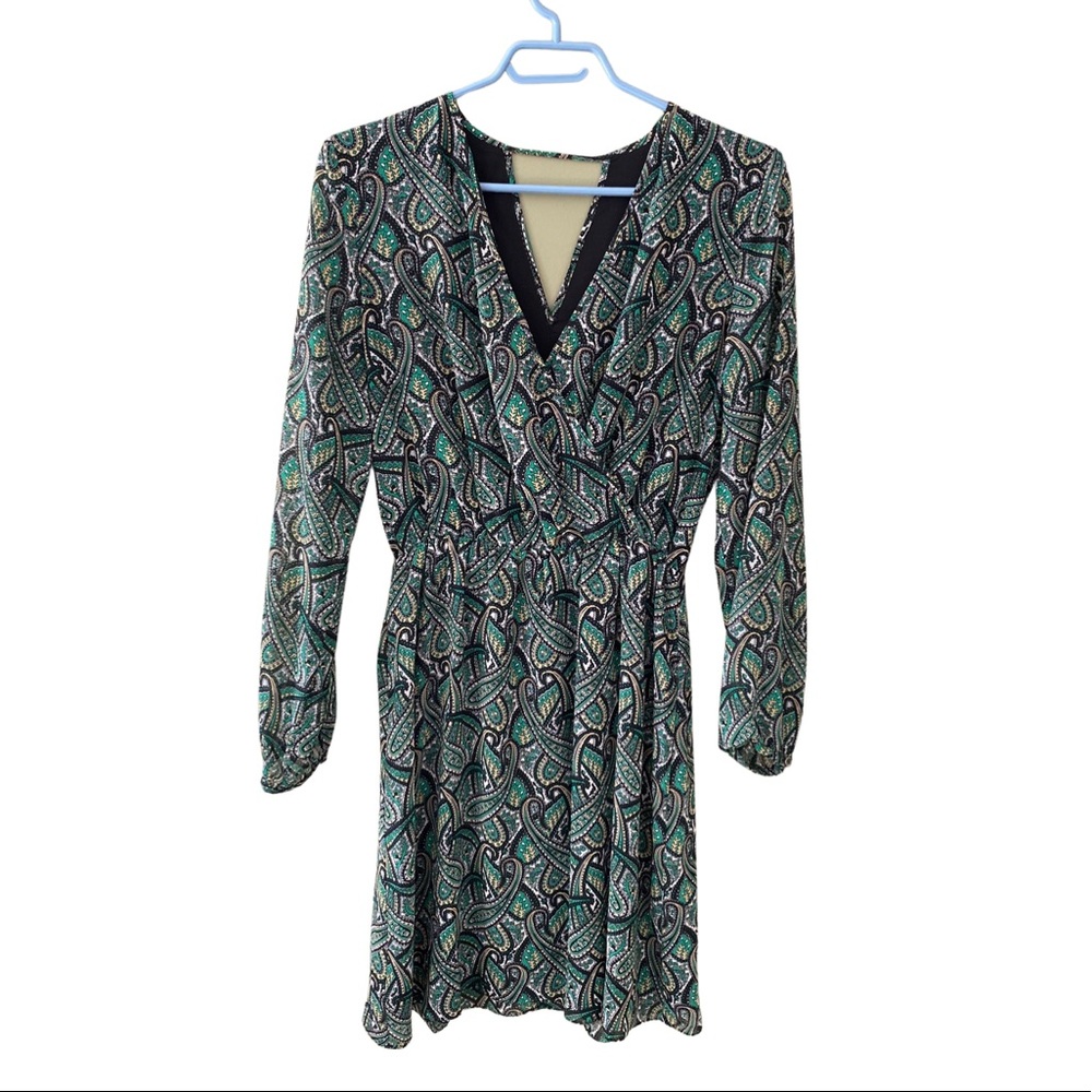 Mango green/black dress